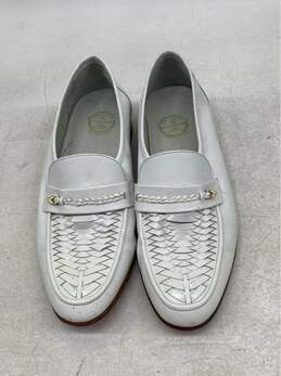 Vintage Florsheim White Woven Leather Loafers Size 5-Classic & Comfortable Shoes