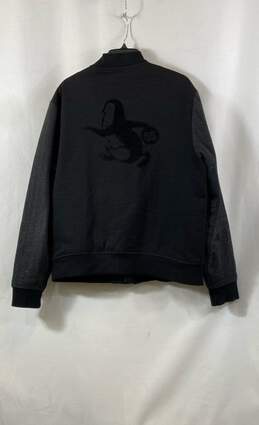Penguin Mens Black Chevron Embroidered Pockets Full Zip Varsity Jacket Size L alternative image