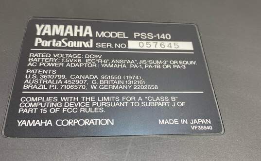 Yamaha PortaSound Keyboard PSS140 image number 7