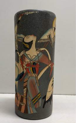 Art Vase Handcrafted Oriental Art Deco 12.5 inch Tall Vintage Ceramic Table Vase alternative image