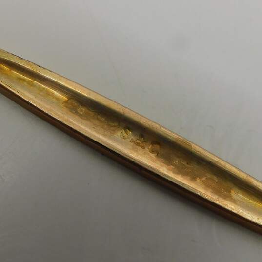 Antique Gold Filled Etched Swirl Bar Pin 5.2g image number 5