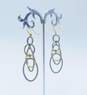 David Yurman 925 & 18K Yellow Gold Cable Chain Mobile Drop Earrings 10.1g image number 3