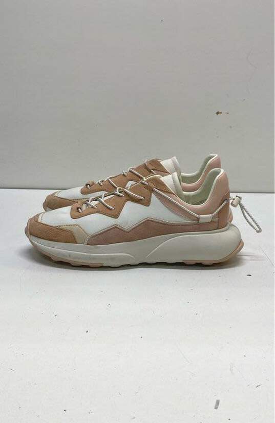 Stuart Weitzman White/Pink Casual Chunky Sneakers Women's Size 9B image number 3