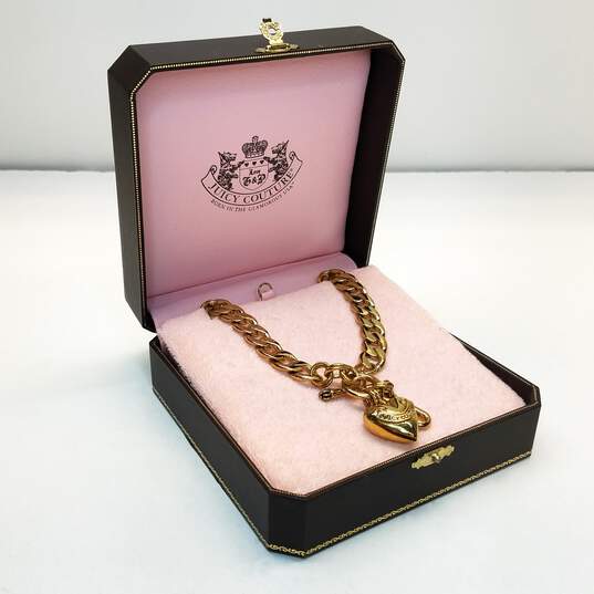 Juicy Couture Goldtone Heart Charms Pendant Necklace For in Metallic