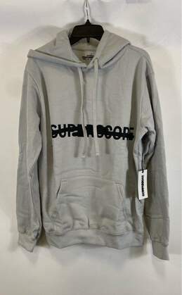 NWT Superscore Unisex Adult Gray Cotton Pockets Long Sleeve Pullover Hoodie Sz L