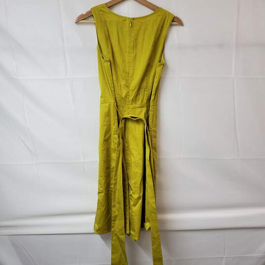 Boden Glorious British Style V-Neck Sleeveless Green Midi Dress Women's 4R image number 3