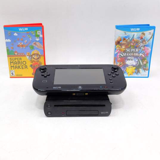 Nintendo Wii U Console w/ Gamepad Smash Bros. Mario Maker image number 1