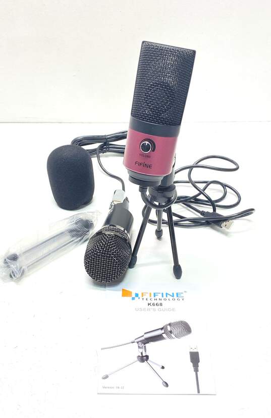 Fifine USB Microphone Bundle Lot of 2 IOB K668 K669 Untested image number 2