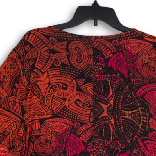NWT Soft Surroundings Womens Black Red Embroidered Pullover Suzi Tunic Top Sz 2X image number 4