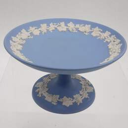 VNTG 1950s Wedgwood Blue Jasperware Round Compote Dish Ashtray & Trinket Dishes alternative image