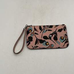 Kate Spade New York Womens Multicolor Floral Leather Pockets Wristlet Wallet