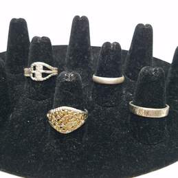 Sterling Silver Brass 9 & Sz 9 1/4 Ring Bundle 4 Pcs 16.8g