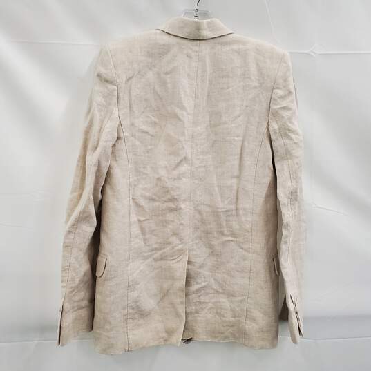 & Other Stories Women's Off-White Linen Blazer Size 6 image number 2