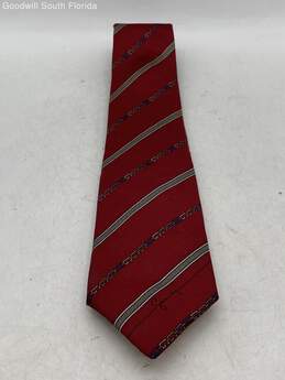 Authentic Givenchy Mens Maroon Printed Designer Tie