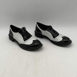 Dirty Laundry Womens Black White Round Toe Lace-Up Brogue Dress Shoes Size 7 alternative image