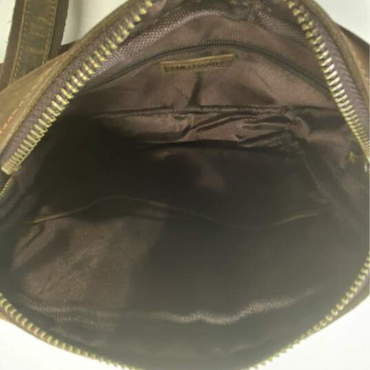 Fullhardy Brown Distressed Leather Crossbody Bag image number 5