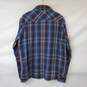 Vintage Working Goods Co. Wear Well Blue Plaid Long Sleeve Shirt Size 4 (XL) image number 4