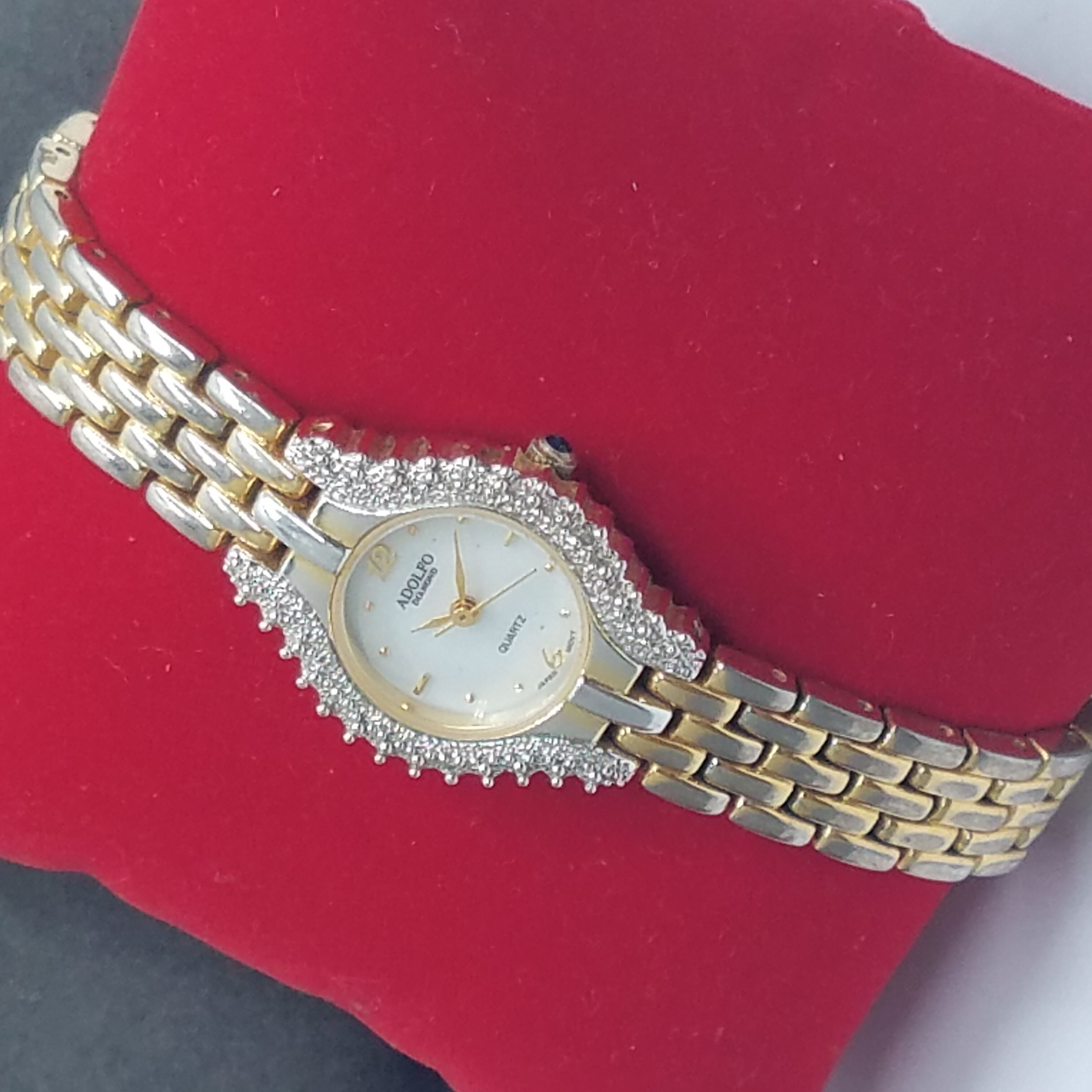 🆕 Adolfo Vintage Quartz Wrist Watch⌚️ | Wrist watch, Fashion watches, Gold  hands