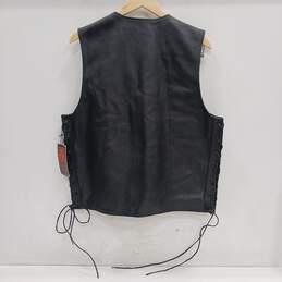 First Classics Men's Black Leather Vest Size Large alternative image