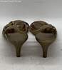Authentic Salvatore Ferragamo Womens Gold Toned Low Heel Pumps Size 8.5 image number 4