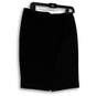 Womens Black Flat Front Back Zip Short Straight And Pencil Skirt Size 6 image number 1