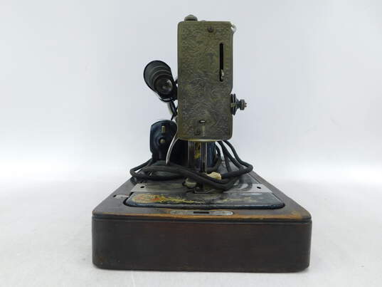 Vintage Singer Sewing Machine MODEL 128 Bentwood Travel Case