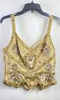 Bicici Women Gold Beaded Tank Blouse XL image number 2