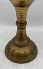 Large Brass Colored Animal Designs Vase image number 6