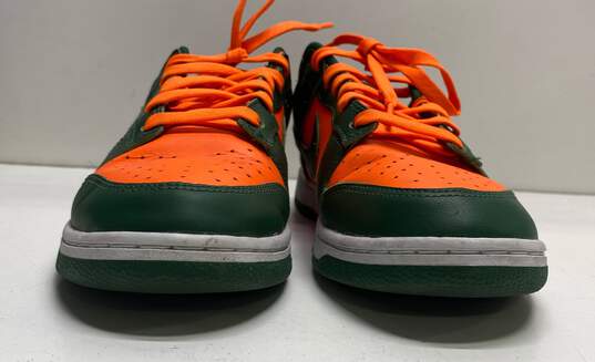 Nike Dunk Low Retro Miami Hurricanes Orange Sneaker Casual Shoes Men's SZ 9.5 image number 2