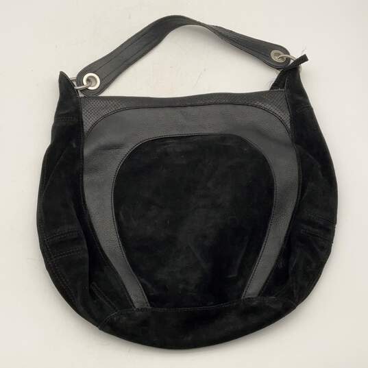 Brookfield Womens Black Leather Inner Pocket Zipper Shoulder Bag image number 2