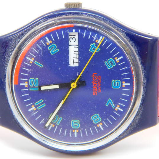 2 - VNTG Unisex Multi Color Swatch Swiss Analog Quartz Watches image number 7