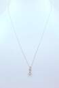 10k Yellow Gold Graduated CZ Pendant Necklace 1.4g image number 1