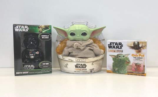 Star Wars Collectibles Bundle Lot of 3 NIP Baby Yoda Vader Grogu image number 1