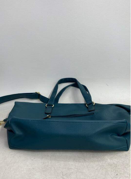 Nicole By Nicole Miller Emerald Pebble Leather Satchel Bag NWT image number 3