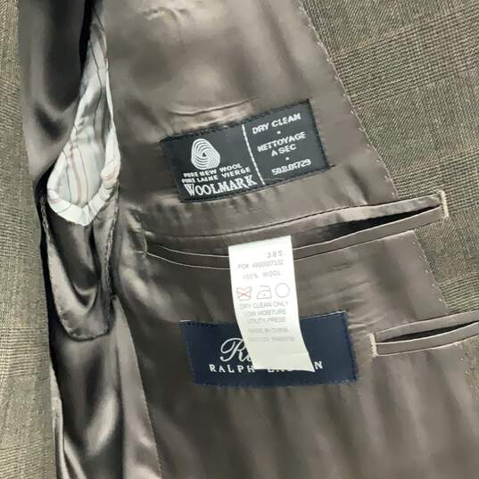 NWT Ralph Lauren Mens Green Notch Lapel Blazer And Pant 2 Piece Suit Set Sz 38S image number 7