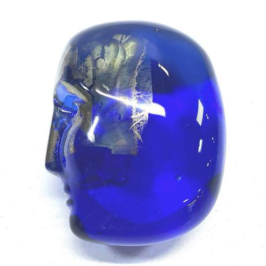 Kosta Boda Art Glass Handcrafted Blue 3in Glass Bertil Vallien Brian Sculpture image number 4