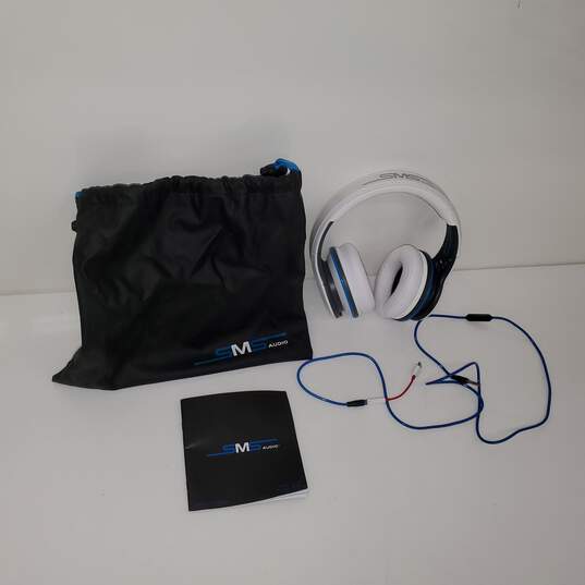 Untested SMS Audio Wired Over-the-Ear Headphones STREET by 50 Cent W/USB-C Adapter White P/R image number 3