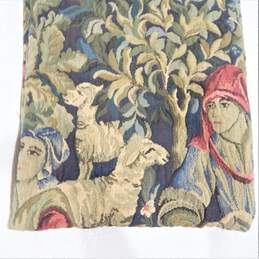 Vintage French European Renaissance Style Tapestry Wall Hanging 74x53 Inch alternative image