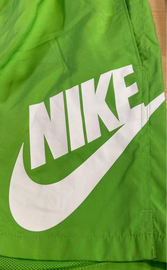 NWT Nike Mens Green Standard Fit Drawstring Waist Swim Trunk Shorts Size Large image number 6