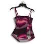 G By Guess Womens Purple Sleeveless Padded Side Zip Bustier Top Size XS image number 2