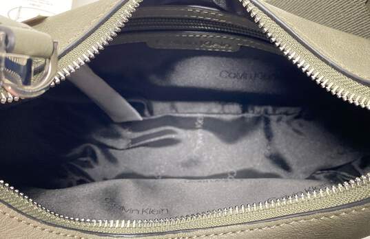 Calvin Klein Olive Green Zip Crossbody Bag image number 4