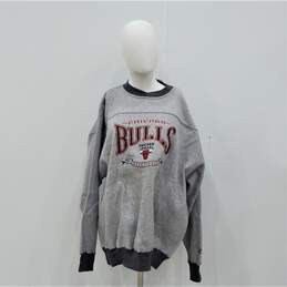 NWT Vintage 90s Lee Sport NBA Official Chicago Bulls Gray Sweatshirt Men's XL