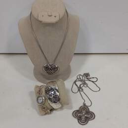 Set Of Brighton Silver Tone Costume Jewelry Collection