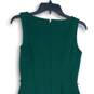 NWT White House Black Market Womens Green V-Neck Back Zip Sheath Dress Size 0 image number 4