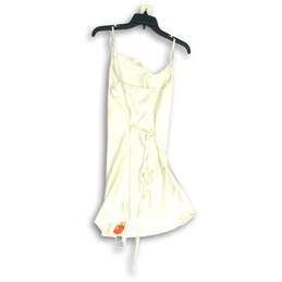 NWT Cider Womens White Spaghetti Strap Back Belted Slip Dress Size Large alternative image