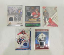 5 Game Used Hockey Memorabilia Trading Cards