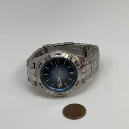 Designer Fossil AM3996 Silver-Tone Stainless Steel Blue Dial Wristwatch alternative image