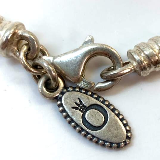 Designer Pandora 925 Sterling Silver Snake Chain Lobster Clasp Charm Bracelet image number 3
