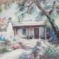 Lee k. Parkinson Impressionist- Cottage Winter Landscape Framed, Matted ,Signed image number 4