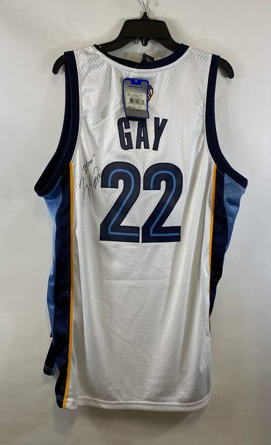 Adidas Men's Memphis Grizzlies White Jersey Signed by Rudy Gay #22 Sz. L (NWT) image number 2